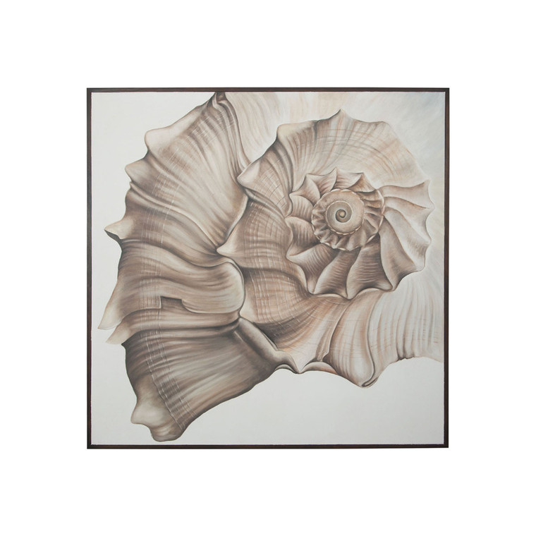 Elk Shell Botanical - Hand-Painted Art On Canvas 1617027