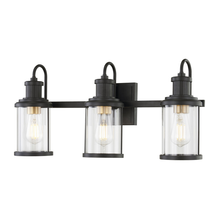 Elk Millburn 24'' Wide 3-Light Vanity Light - Matte Black 47452/3