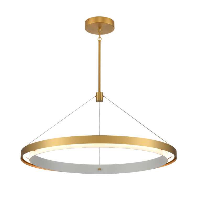 Elk Fagan 33.5'' Wide Integrated Led Pendant - Brushed Brass With Matte White 70316/LED