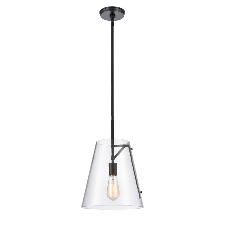 Elk Trustle 11'' Wide 1-Light Pendant - Matte Black 82156/1