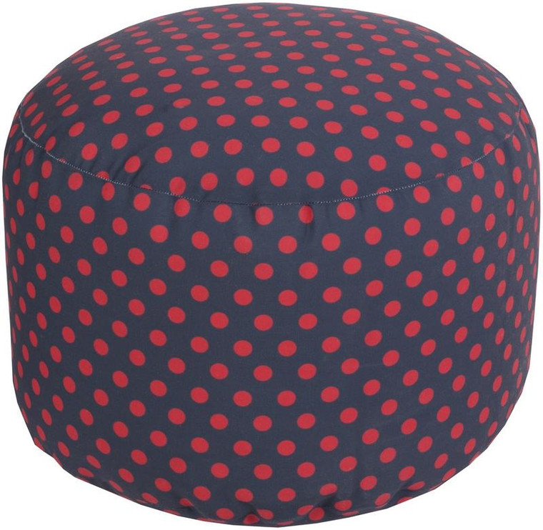 Surya Cylinder Pouf - Blue And Red POUF-294