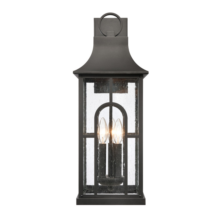 Elk Triumph 23'' High 3-Light Outdoor Sconce - Textured Black 89603/3