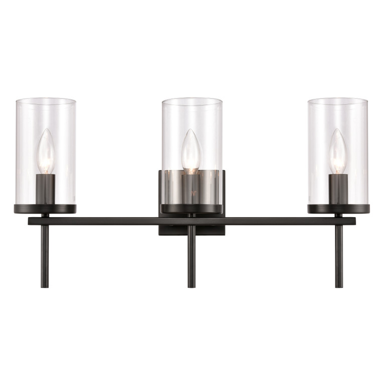 Elk Oakland 23'' Wide 3-Light Vanity Light - Black CN290316