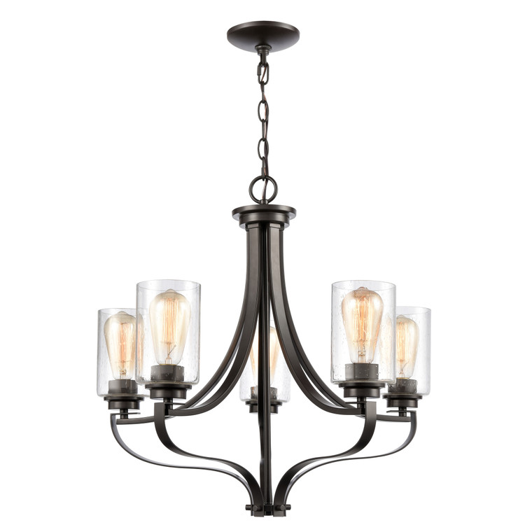 Elk Market Square 24'' Wide 5-Light Chandelier - Oil Rubbed Bronze CN300521