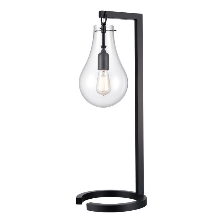 Elk Teardrop 28'' High 1-Light Desk Lamp - Matte Black - Includes Led Bulb H0019-11071-LED