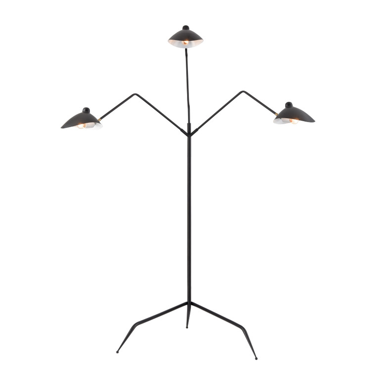 Elk Risley 81.5'' High 3-Light Floor Lamp - Matte Black H0019-11103
