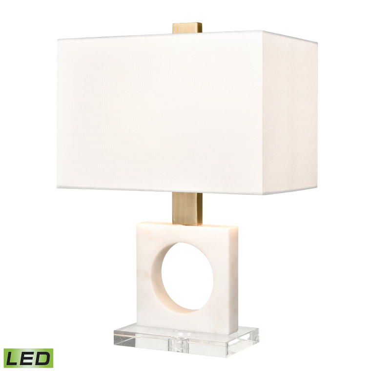 Elk Acres Court 21.75'' High 1-Light Table Lamp - White - Includes Led Bulb H0019-9557-LED