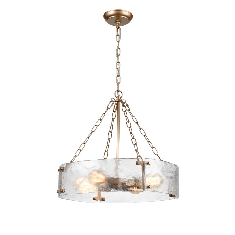 Elk Cristata 20'' Wide 4-Light Pendant - Aged Brass H0019-9623