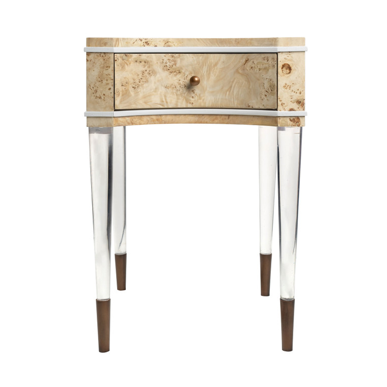 Elk Rogers Accent Table - Drawer Bleached Burl H0075-10838