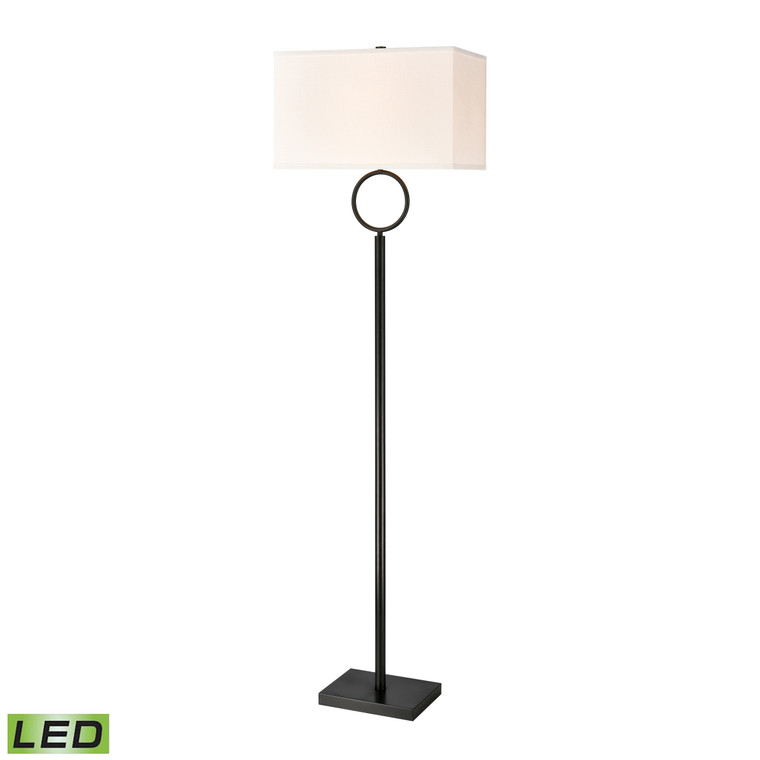 Elk Staffa 62'' High 1-Light Floor Lamp - Matte Black - Includes Led Bulb H019-7224-LED