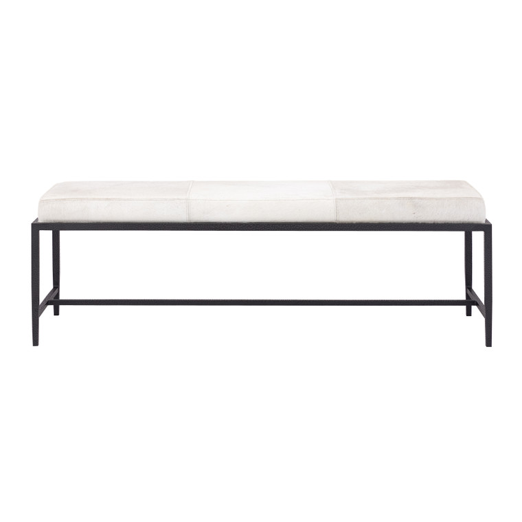 Elk Canyon Long Bench - Dark Bronze With Ivory Hide H0805-10873