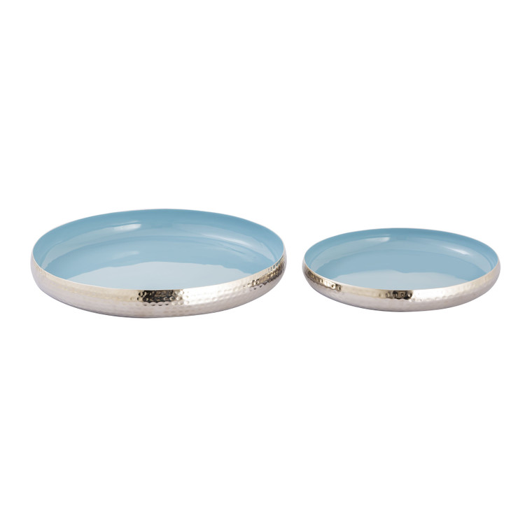 Elk Nelson Tray - Set Of 2 Light Blue Enamel H0897-9780/S2