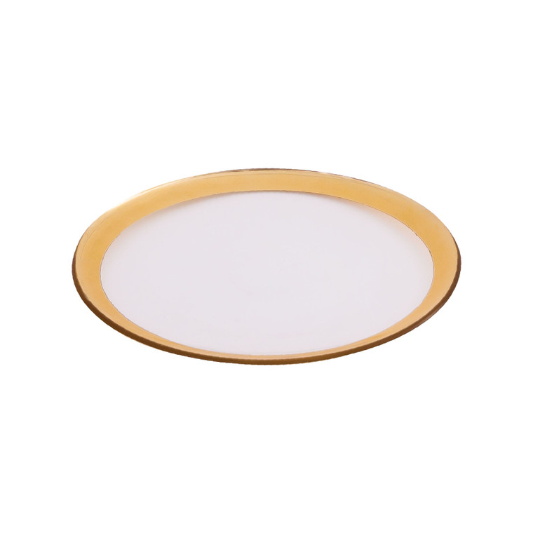 Elk Gold Foil Clear Glass Saucer Without Snowflake PLT06