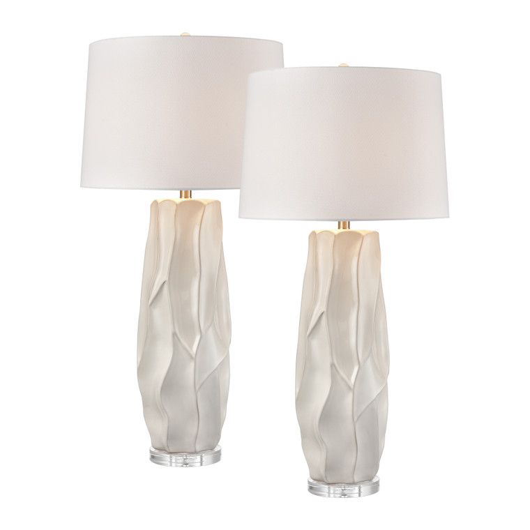 Elk Parker 37.5'' High 1-Light Table Lamp - Set Of 2 Gloss White S0019-10314/S2