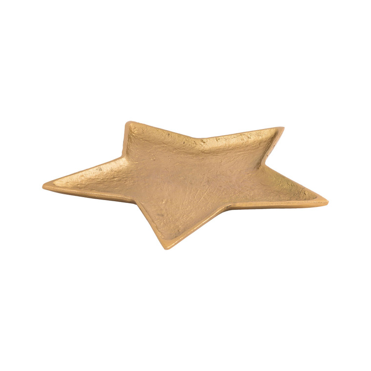 Elk Aluminum Star Tray In Electroplated Brass - Large STAR002