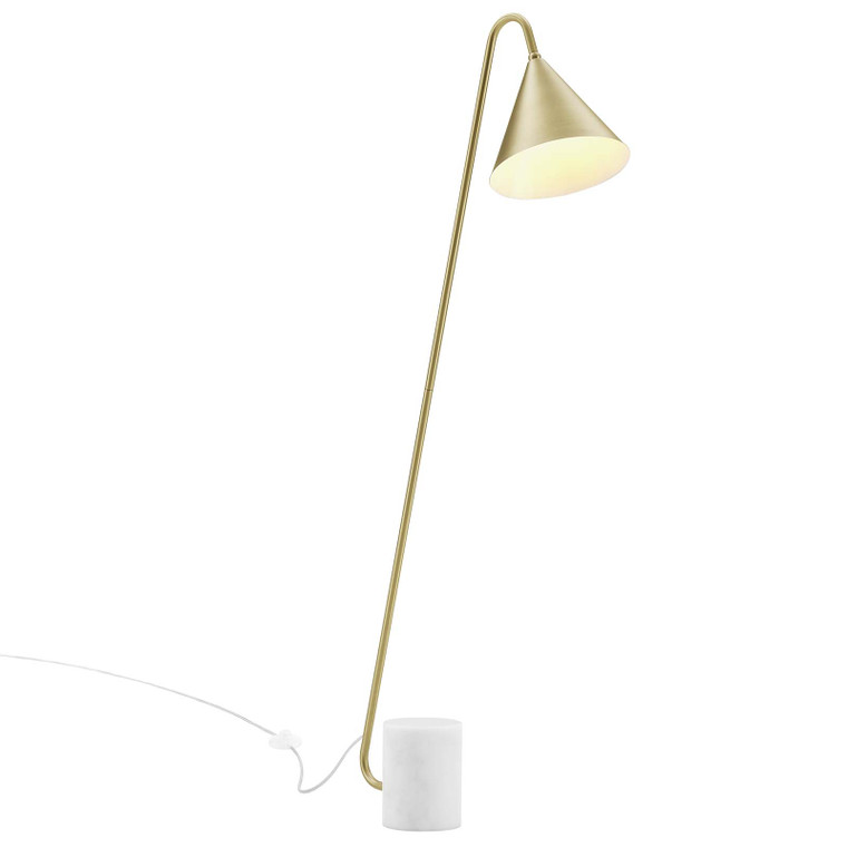Ayla Marble Base Floor Lamp EEI-6531-SBR By Modway Furniture