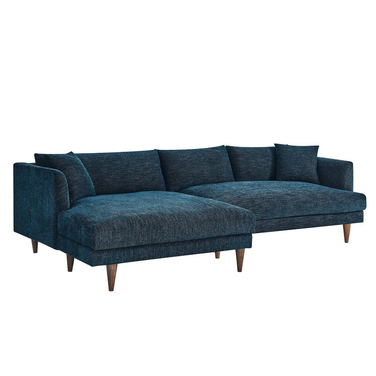 Zoya Left-Facing Down Filled Overstuffed Sectional Sofa EEI-6611-HEA By Modway Furniture