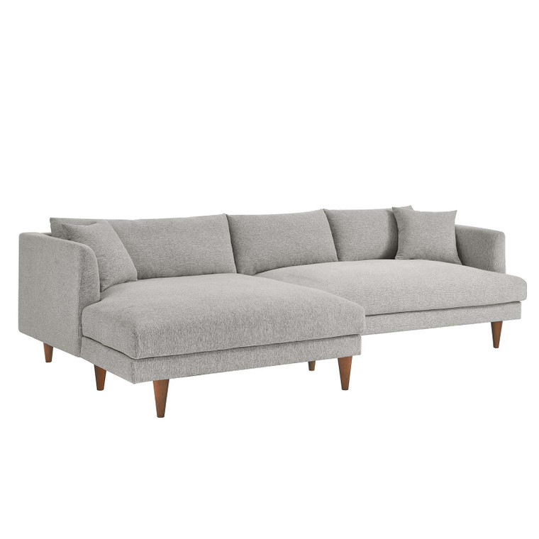 Zoya Left-Facing Down Filled Overstuffed Sectional Sofa EEI-6611-HLG By Modway Furniture