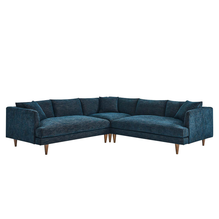 Zoya Down Filled Overstuffed 3 Piece Sectional Sofa EEI-6613-HEA By Modway Furniture