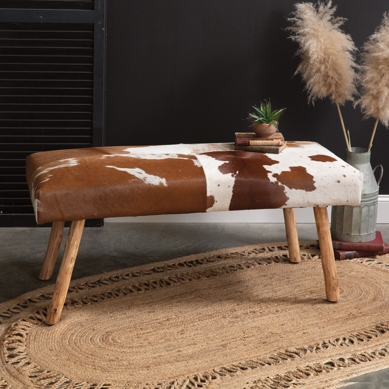 CTW Home Tombstone Cowhide Bench 510783