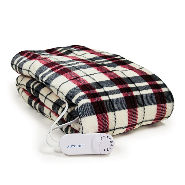 Micro Plush Electric Throw (Linen Plaid) BMD57107 By Petra