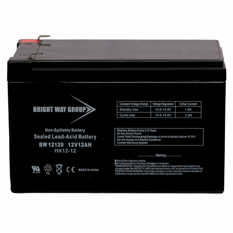 Bw12120 12-Volt 12-Ah F2 Sealed-Lead-Acid Rechargeable Battery BWGBW12120F2 By Petra