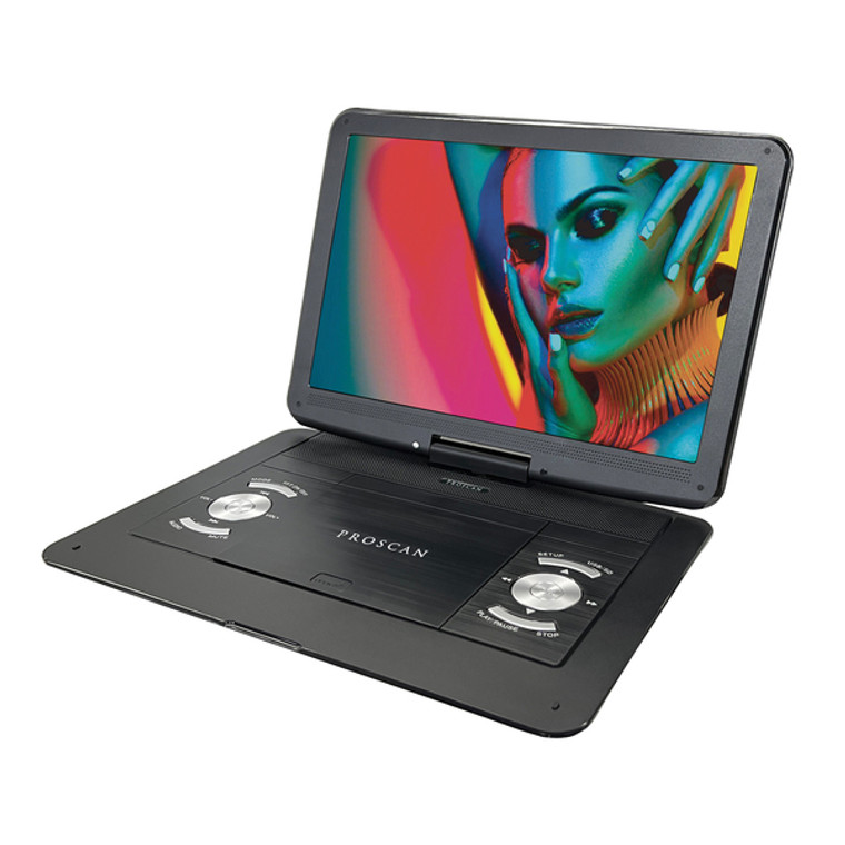 Elite 13.3-In. Portable Dvd Player With Swivel Screen, Headphones, And Remote, Pdvd1332, Black CURPDVD1332 By Petra