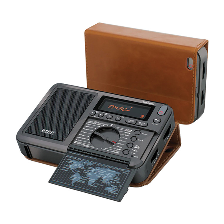 Elite Traveler Portable Am/Fm/Lw/Sw Radio With Leather Case ETNELITTRVLR By Petra