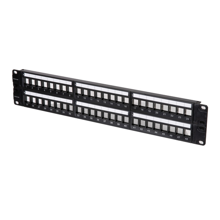 Vgs(Tm) Unshielded Modular Patch Panel With Labels, Unloaded (48 Port) TCTUPP600148 By Petra