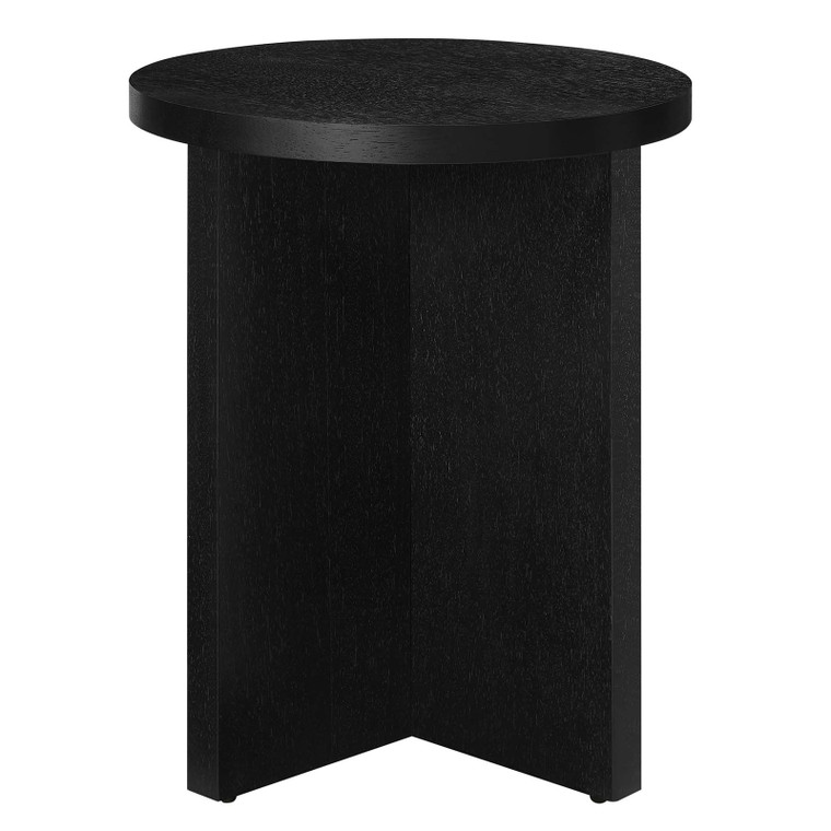 Silas Round Wood Side Table - Black EEI-6579-BLK By Modway Furniture