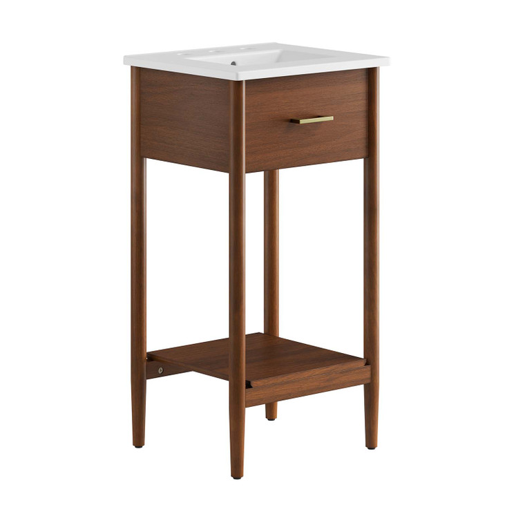 Zaire 18" Bathroom Vanity - Walnut White EEI-6658-WAL-WHI By Modway Furniture