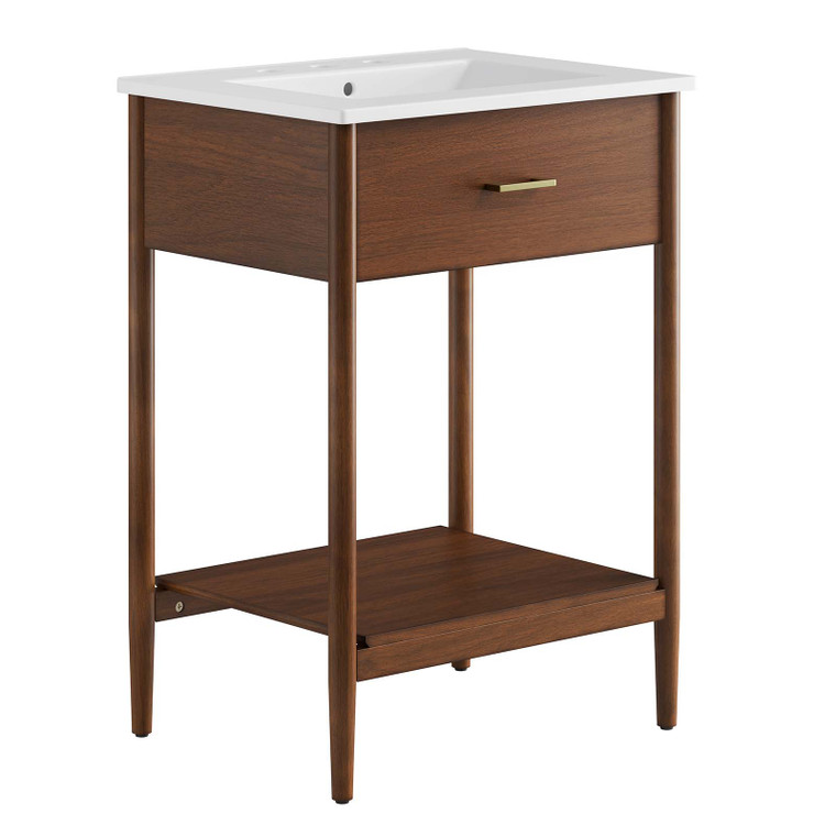 Zaire 24" Bathroom Vanity - Walnut White EEI-6660-WAL-WHI By Modway Furniture