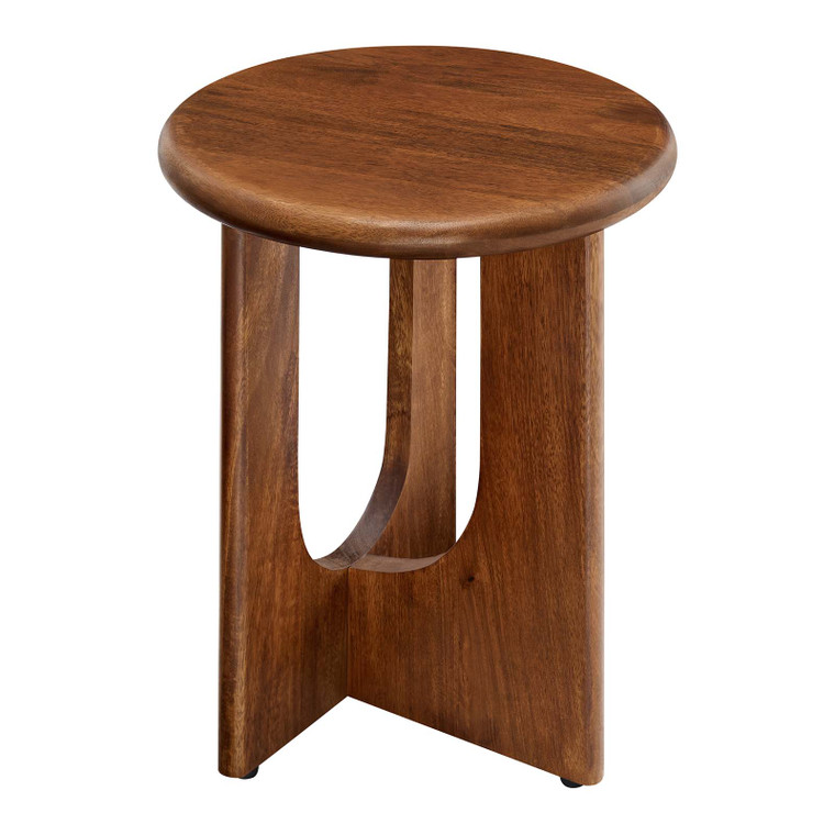 Rivian Round Side Table - Walnut EEI-6595-WAL By Modway Furniture