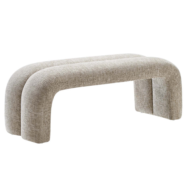 Dax 50.5" Chenille Upholstered Accent Bench - Khaki EEI-6769-KHA By Modway Furniture