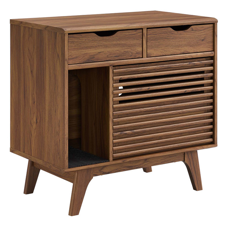 Render Cat Cabinet - Walnut EEI-6796-WAL By Modway Furniture