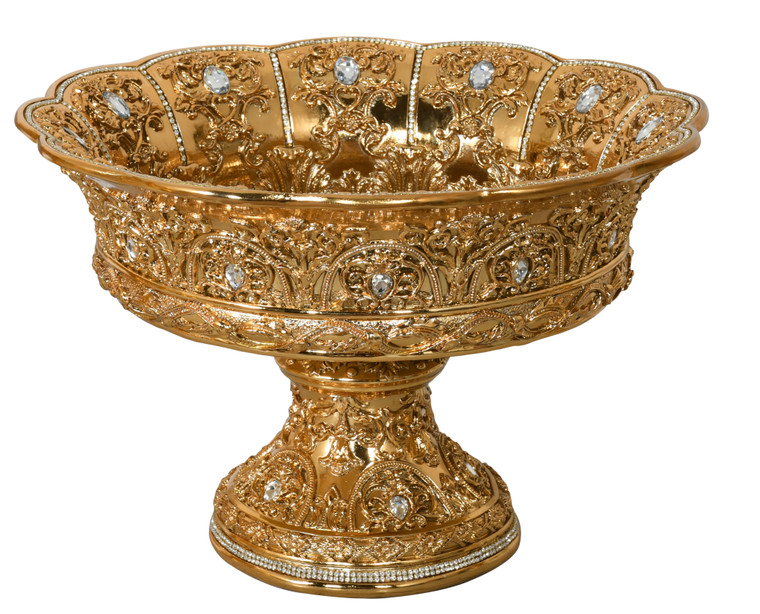 AFD Home 12024010 Grand Golden Oppulent Pedestal Bowl