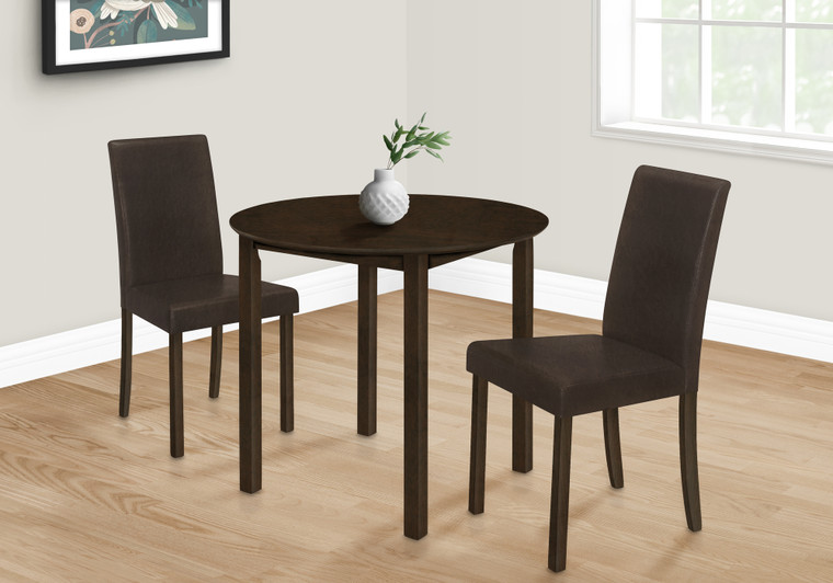 Monarch 36" Round Transitional Small Dining Table - Wood Legs I 1300