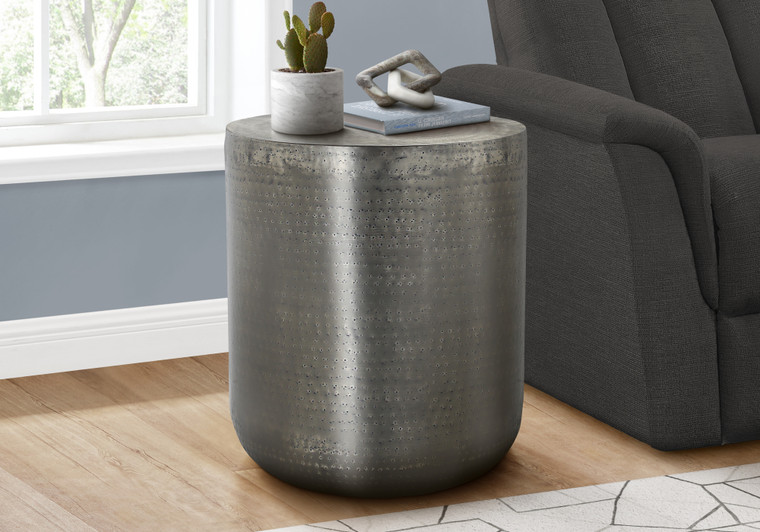 Monarch Grey Metal Accent Table I 3906