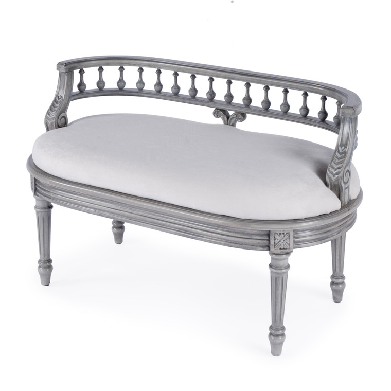 Butler Company Hathaway 37 In. W Upholstered Bench, Gray 2625418 "Special"
