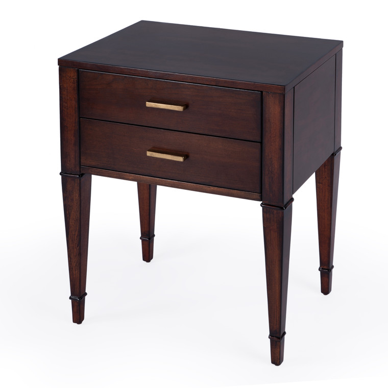 Butler Company Kai 24 In. W Rectangular 2 Drawer End Table, Dark Brown 5713024 "Special"