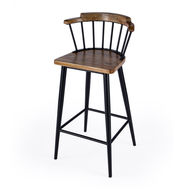 Butler Company Merrick 30 In. Wood And Iron Spindle Bar Stool, Brown 5775330 "Special"