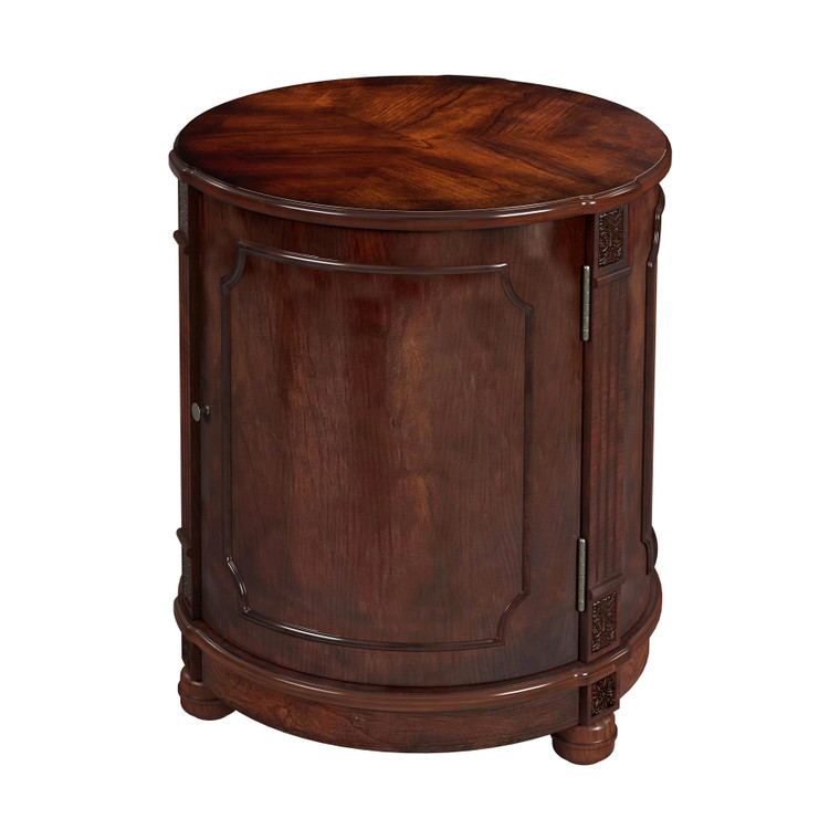 Butler Company Thurmond Drum 20"W Drum Side Table, Dark Brown 584024 "Special"