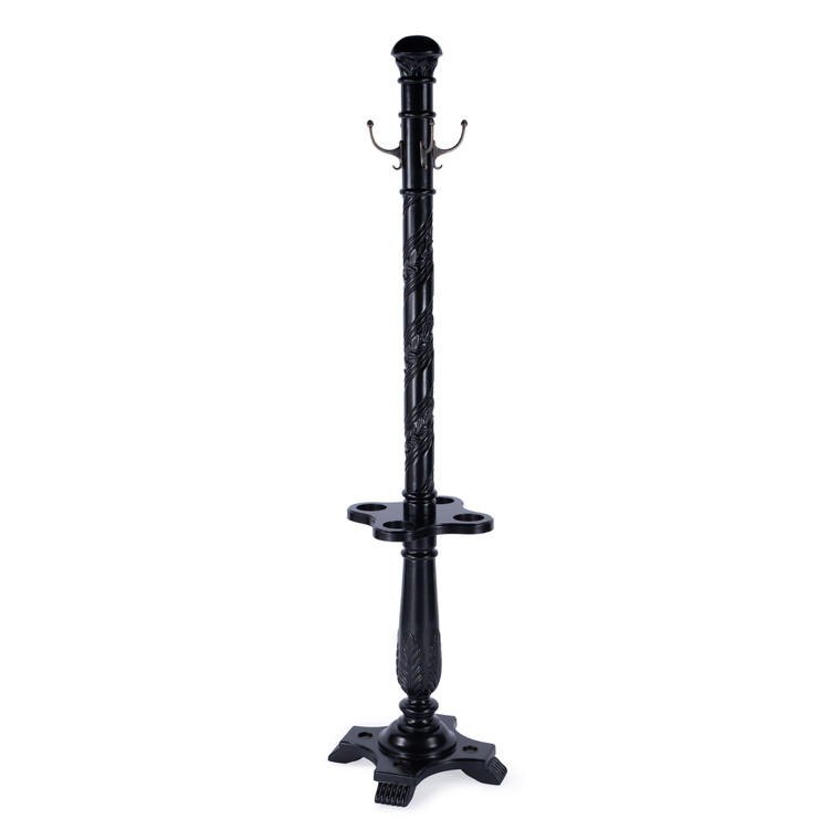 Butler Company Laird Free-Standing Coat Rack With Umbrella Holder, Black 971111 "Special"