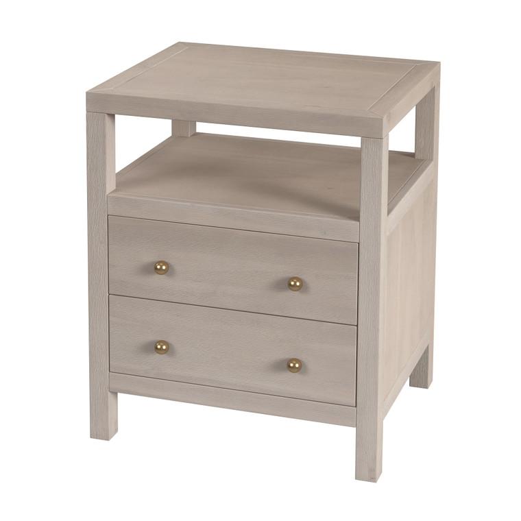 Butler Company Celine 2 Drawer Nightstand, Taupe 5734450 "Special"
