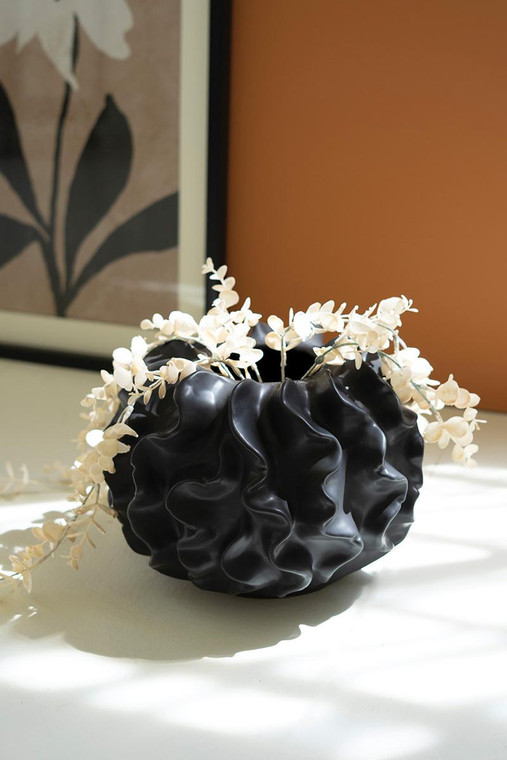 Black Coral Ceramic Vase CHN1353 By Kalalou