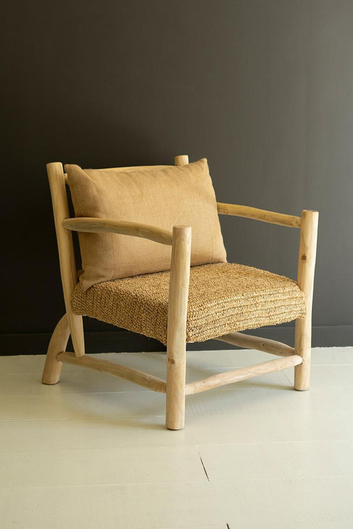 Antionnette Teak Framed Arm Chair With Cushions DCAV1003 By Kalalou