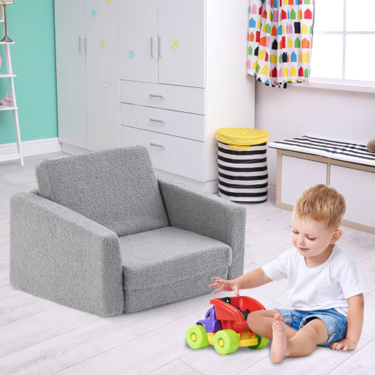2-In-1 Toddler Fold Out Couch HY10218GR