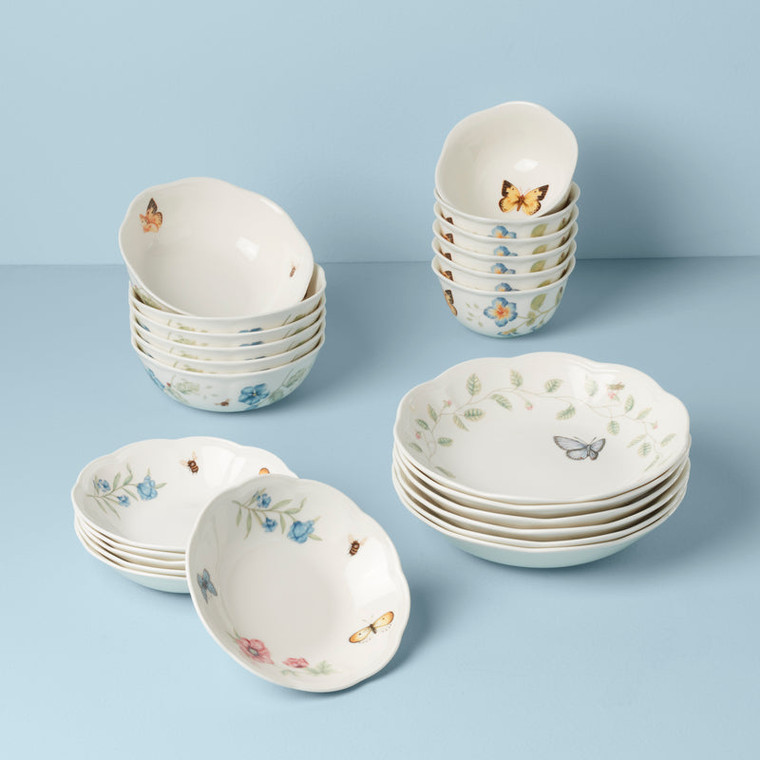 Lenox Butterfly Meadow Dinnerware 24-Pieces Bowl Set 895704