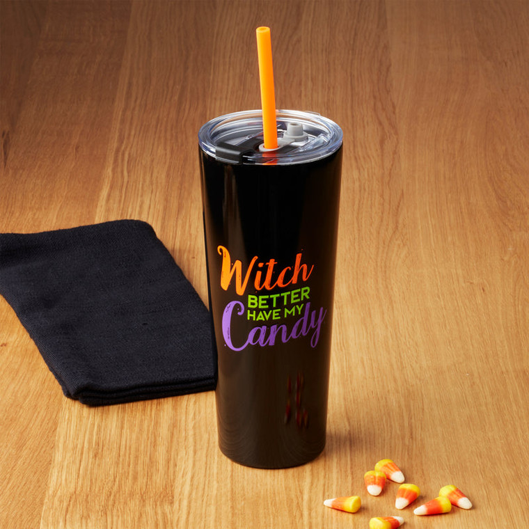 Lenox 24 Oz Witch Candy Insulated Straw Tumbler 895973