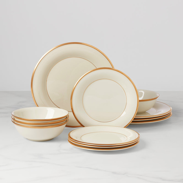 Lenox Eternal Dinnerware 12-Piece Set (Dinner Plate, Salad Plate, Place Bowl) 896063